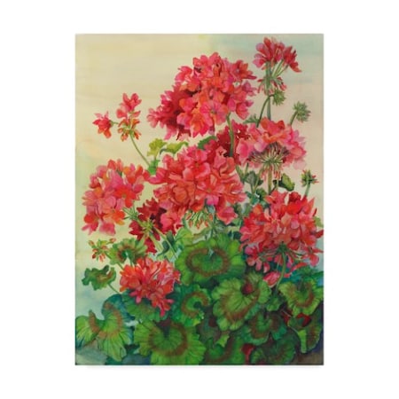 Joanne Porter 'Geraniums' Canvas Art,18x24